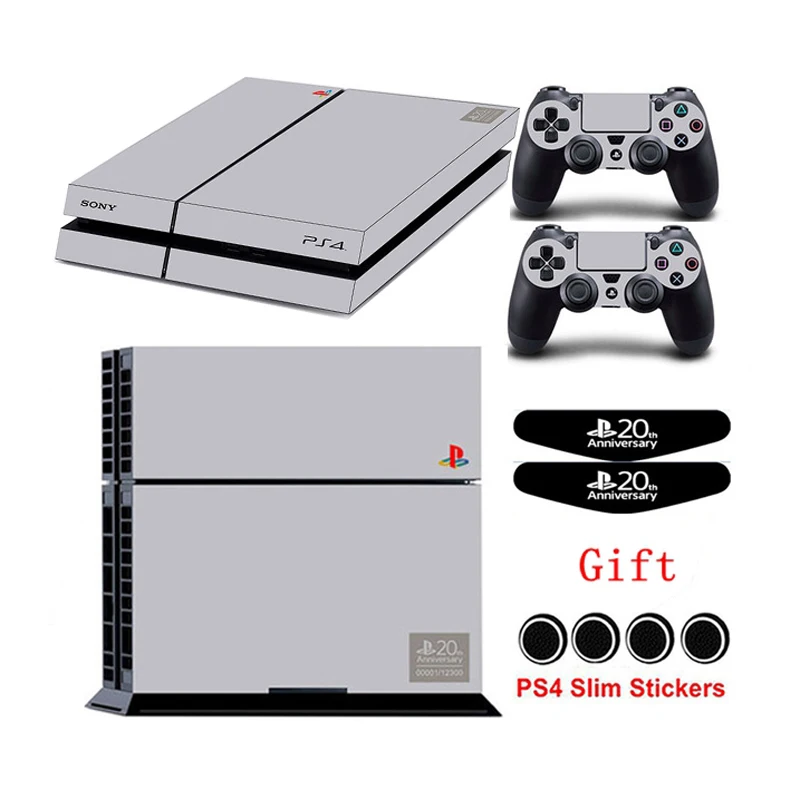Наклейки на консоль Sony Playstation 4 виниловый чехол для контроллеров 20 юбилей