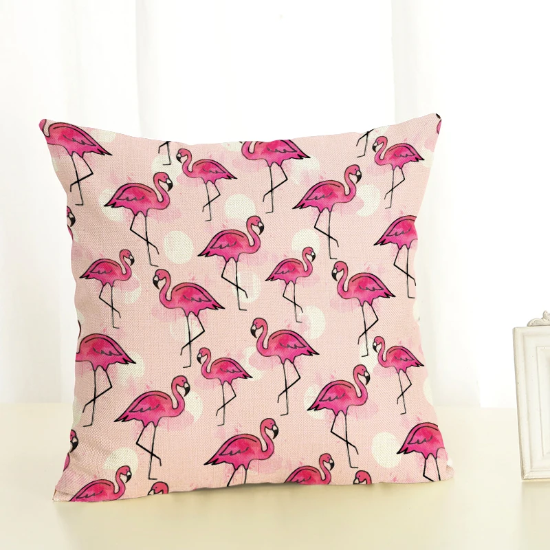 Наволочка Nordic Style Cute Custom Crane Pattern из льна и хлопка с креативным украшением для дивана и автомобильных сидений.