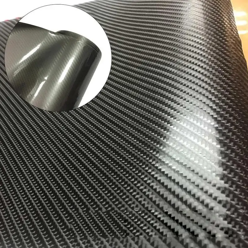 152 см* 10 см 6D черный Универсальный карбоновый волоконный без пузырьков растягивающаяся Автомобильная виниловая пленка для всего тела наклейка для автомобиля глянцевый черный