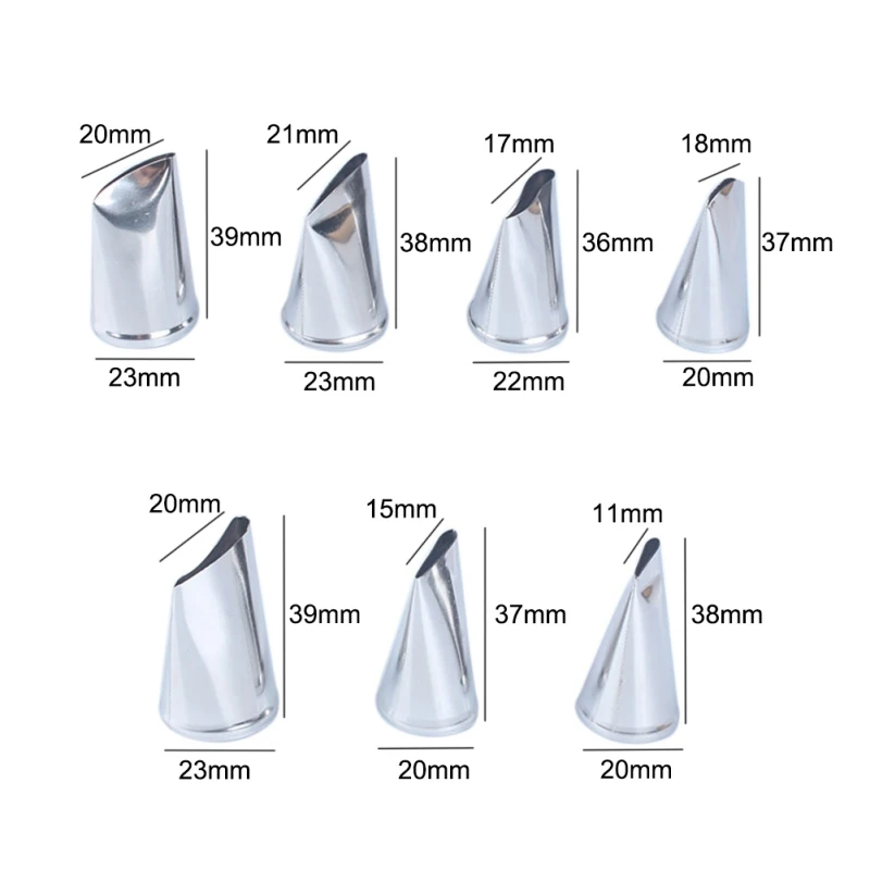 7 шт./лот набор наконечников для украшения лепестков роз тюльпанов из нержавеющей