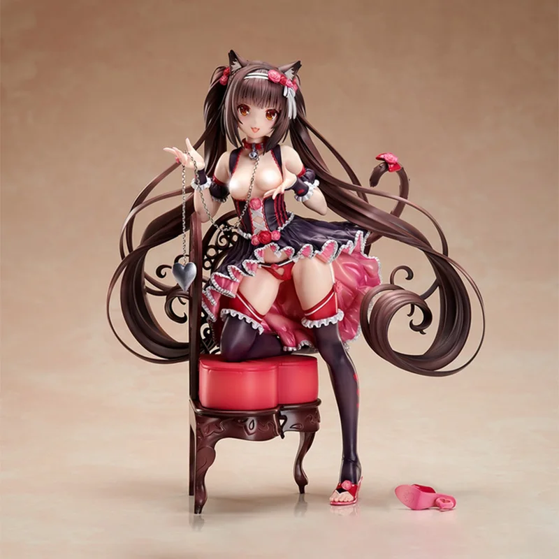 WITH RETAIL BOX Родная сексуальная фигурка аниме Nekopara Chocola& Vanilla 1/7 Масштаб ПВХ фигурка Аниме Сексуальная девушка фигурки аниме фигурка модель игрушки - Цвет: WITH RETAIL BOX