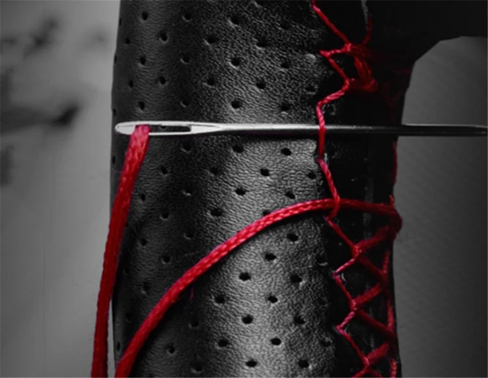 Автозапчасти чехол для руля тканый ручной швейный набор автомобильный кожаный