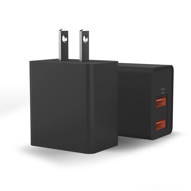Сетевое зарядное устройство USB с прямым штекером 12 Вт стандартное для iPhone Samsung Galaxy
