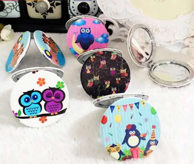 Портативное двухстороннее зеркало для макияжа 1 шт. косметическое мини-зеркало