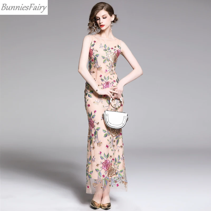 BunniesFairy Лето 2019 г. Для Женщин Тайский Этническая Стиль винтаж с цветочной вышивкой
