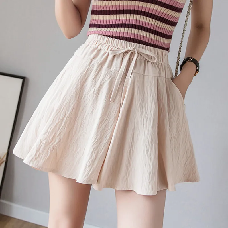 JUJULAND Женские винтажные плиссированные Шорты юбки Хаундстут эластичный