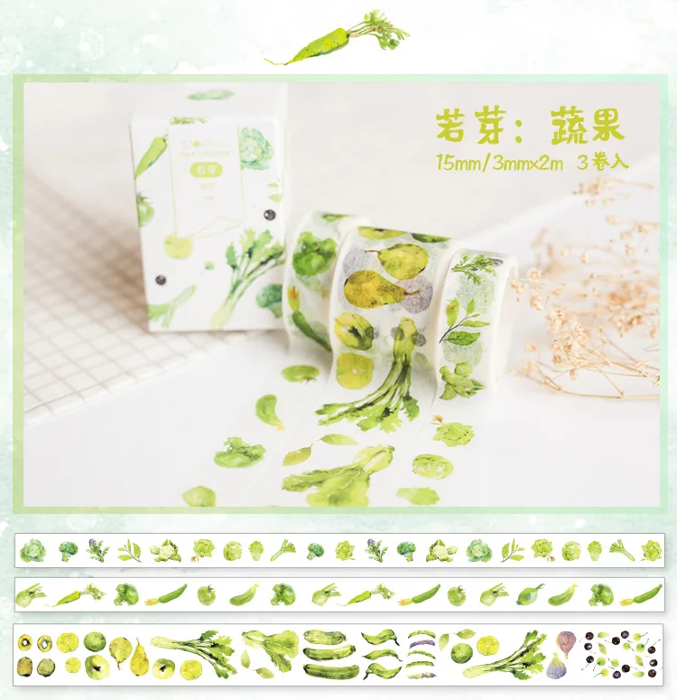 3 шт./упак. с фиолетовым лесом декоративная лента Washi DIY Скрапбукинг малярный скотч Школа канцелярских товаров Эсколар