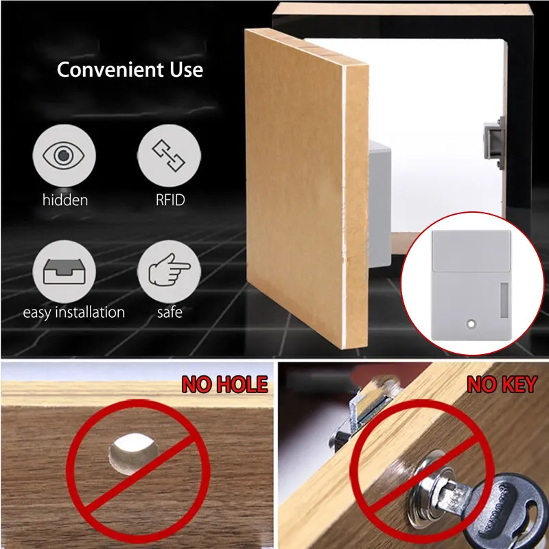RFID замок ящика шкаф прочный без перфорации отверстие DIY цифровой дверной