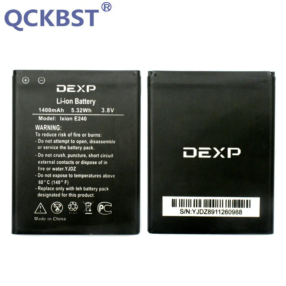 Сменный аккумулятор QCKBST 1400 мАч для DEXP Ixion E240 мобильный телефон оригинальный