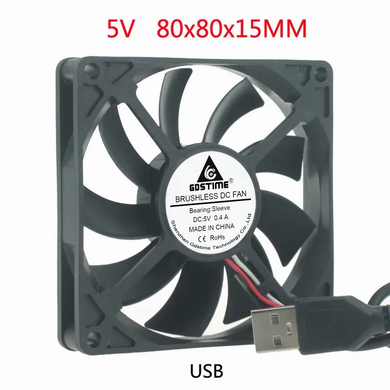 5 В USB 8 см 80 мм 80X80x15 простой Настольный Бесщеточный Охлаждающий вентилятор сделай