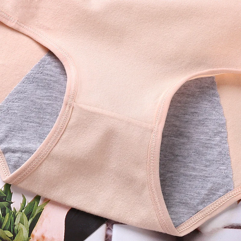 New High waist panties Menstrual Underwear Women Side Leakage Proof Briefs Cotton period Panties Physiological Lingerie Female |
