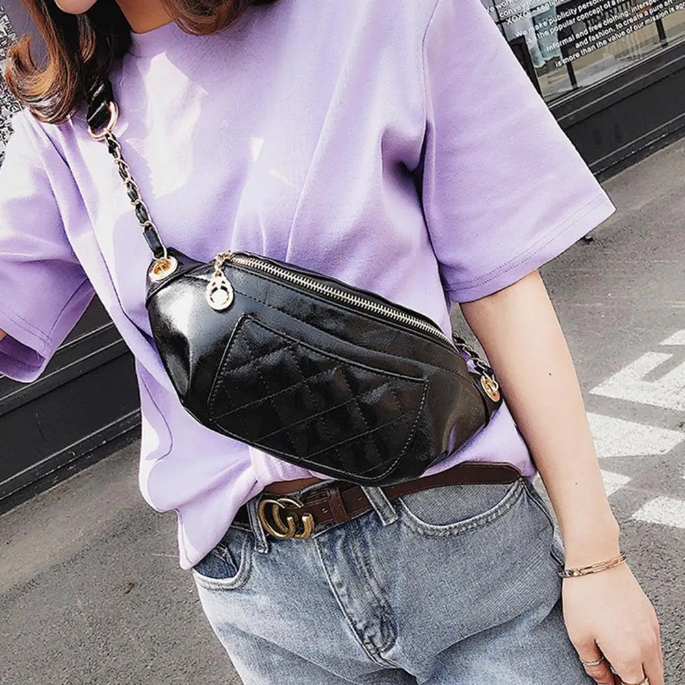 Поясные сумки в Корейском стиле женские розовые поясные классические клетчатые