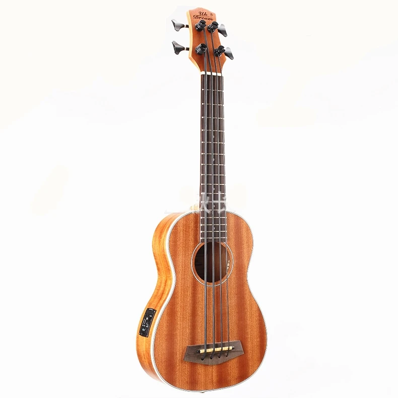30 дюймов uku Mini Electrica Гавайская гитара 4 струны для бас-гитары Музыкальные инструменты полная Sapele Ретро Закрытая ручка гитара