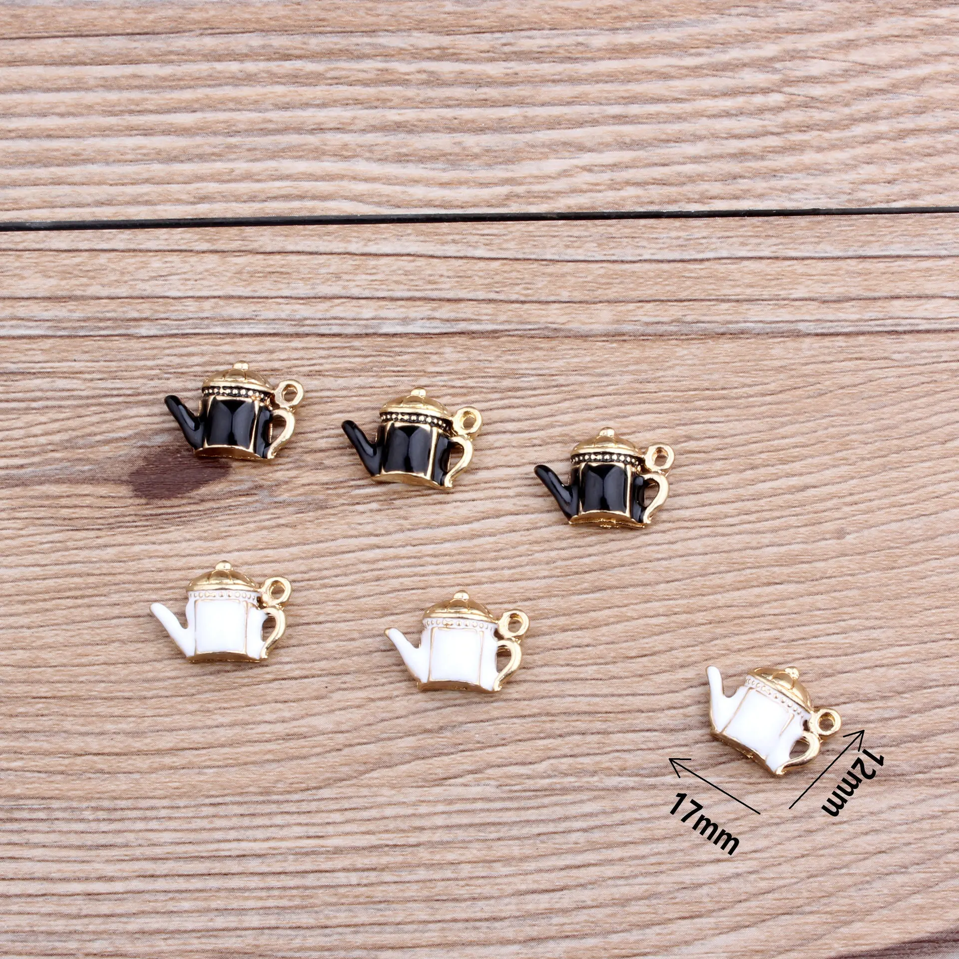 10pcs/lot Teapot Oil Drop Enamel Charm Pendants Accessories For Women Bracelet Necklace Earring Jewelry Making | Украшения и
