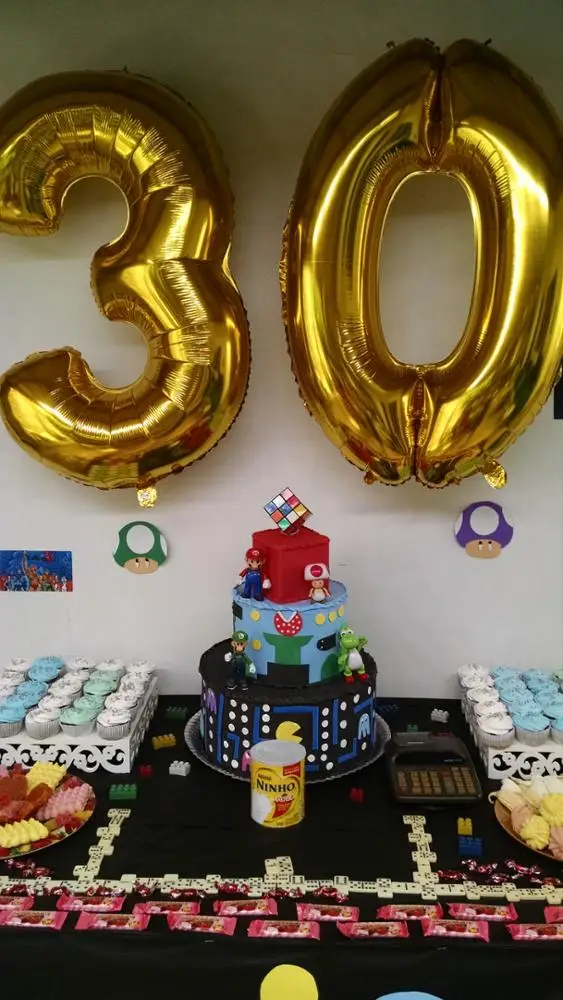 40-дюймовый золотой цифровой набор 0-9 фольгированных шаров для свадьбы, детского дня рождения, праздничных мероприятий и декорации на тему "Малыш".