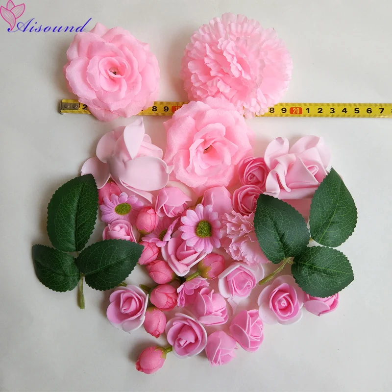 Искусственные головки из пенопласта с розами разные размеры цветочные для дома