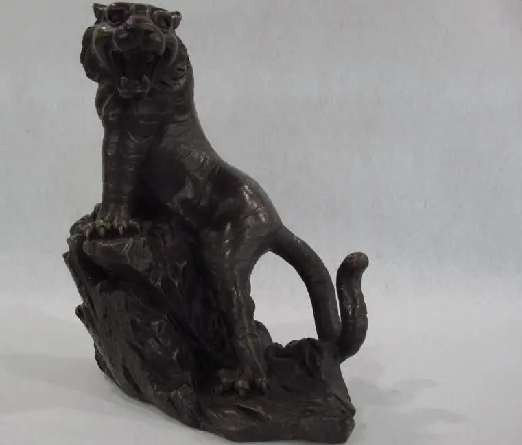 8 Chinese Bronze Copper FengShui Lucky Up The Mountains Year Zodiac Tiger Statue | Дом и сад