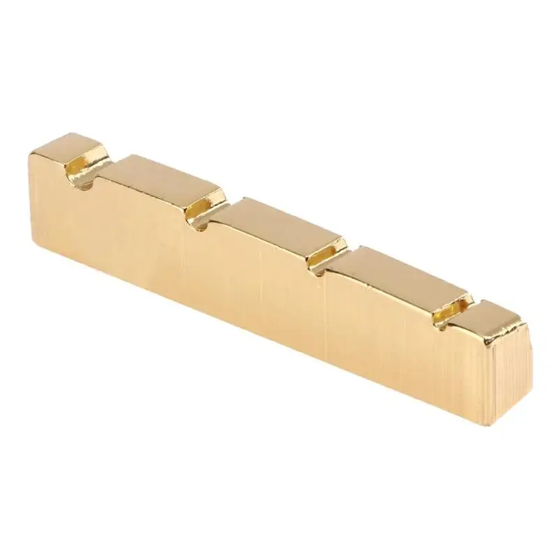 42mm Slotted Brass Metal String Nut for 4-String Electric Bass Guitar Professional Stringed Instruments Guitar Parts Accessories