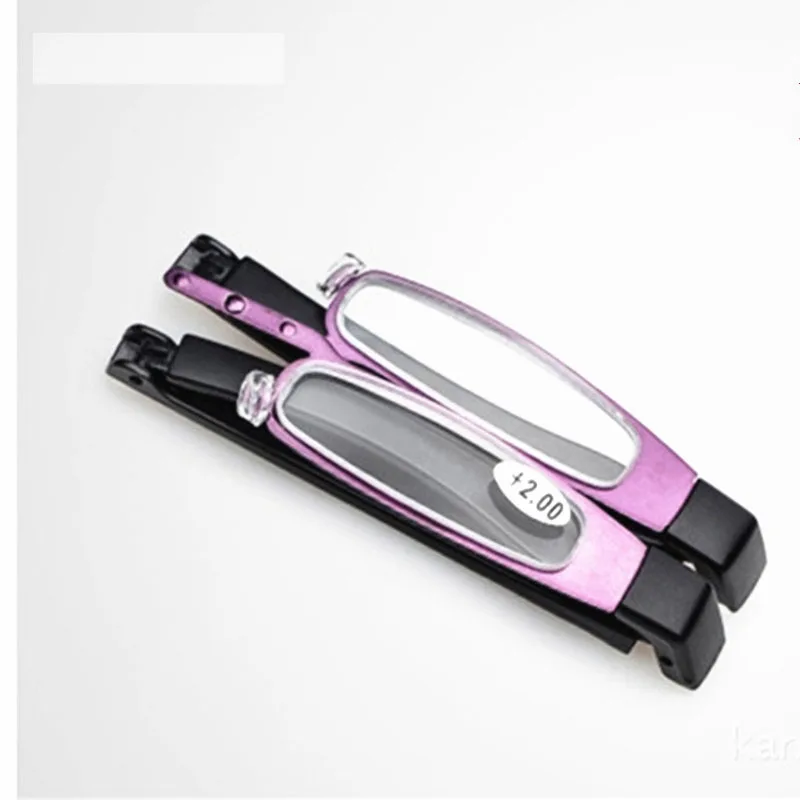 Модные Портативные женские тонкие складные очки для чтения мини мужские с чехлом