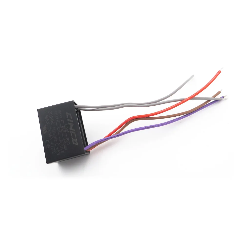 CBB61 4 5 мкФ + 6 250 V проводов конденсатор моторного двигателя Электрический