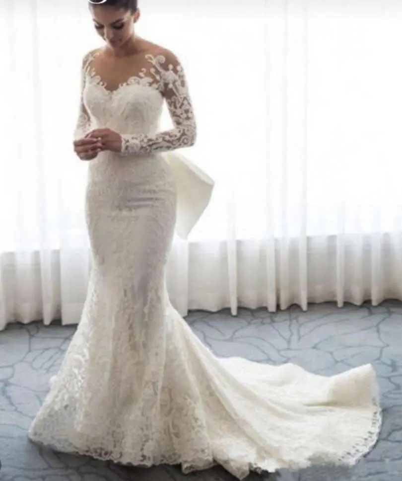 Свадебное платье русалки с молнией сзади свадебное vestido de noiva|Свадебные платья| |