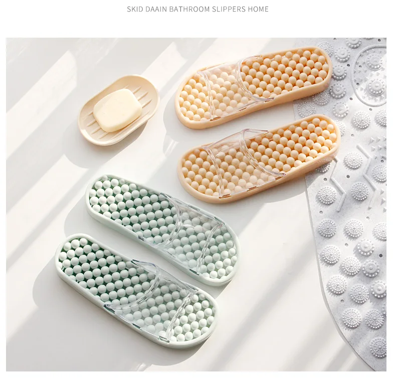 1PR; Тапочки для ванной; Мужская Резиновая домашняя обувь; фирменные дизайнерские сандалии; нескользящие массажные сланцы для душа; высокое качество