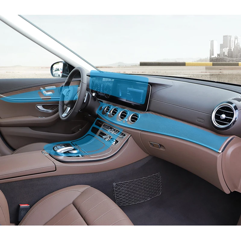 

Sticker For Mercedes BENZ W213 E200/260/300/200L/300L TPU Interior Sticker Transparent Protective Film sticker and decals