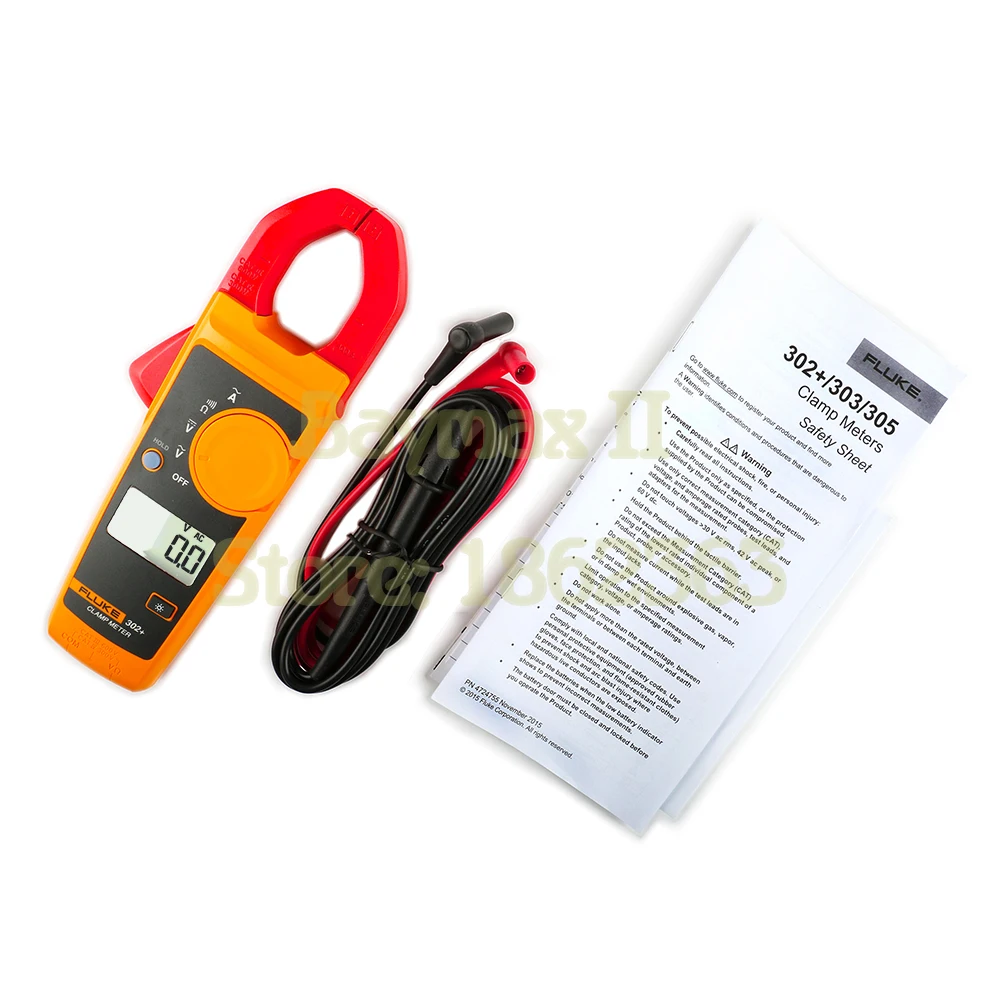 Fluke 302 + AC 400A цифровой измеритель напряжения переменного/постоянного тока с Омом