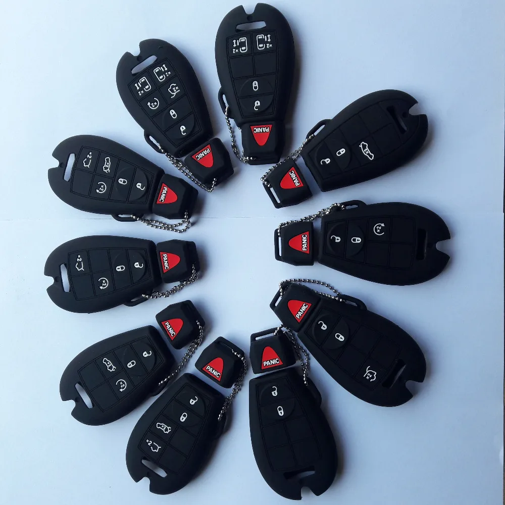 Защитный силиконовый смарт-чехол для ключа дистанционного управления Chrysler Jeep Dodge