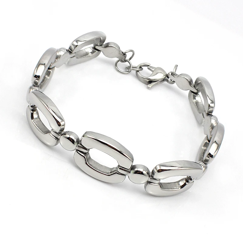 Женский браслет цепочка серебряного цвета из нержавеющей стали|silver stainless steel