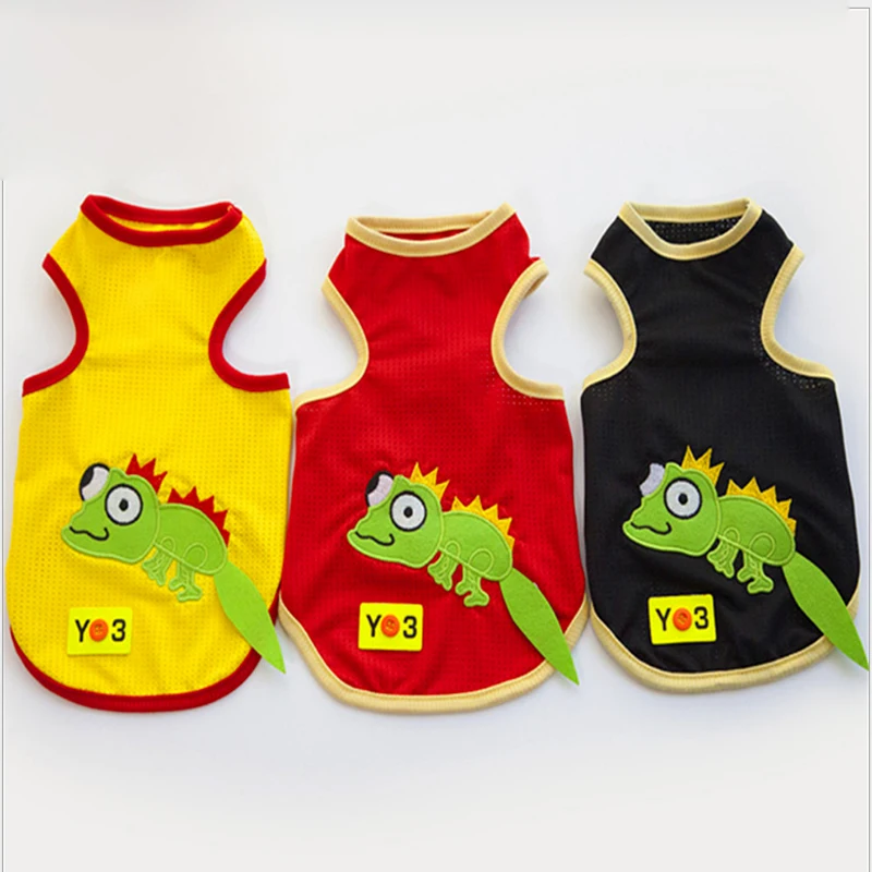 Новая весенне летняя одежда для собак щенков жилет с цветочным узором и