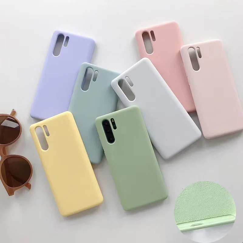 Жидкий Силикон карамельных цветов мягкий ТПУ чехол для Huawei P20 Lite P30 Pro Mate 20 10 9 P10 Plus