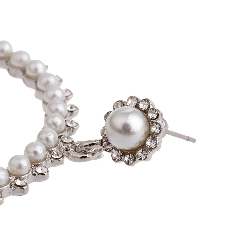 Junlead модные Стиль Boho себе Роскошные хрустальные серьги круглый жемчуг падение