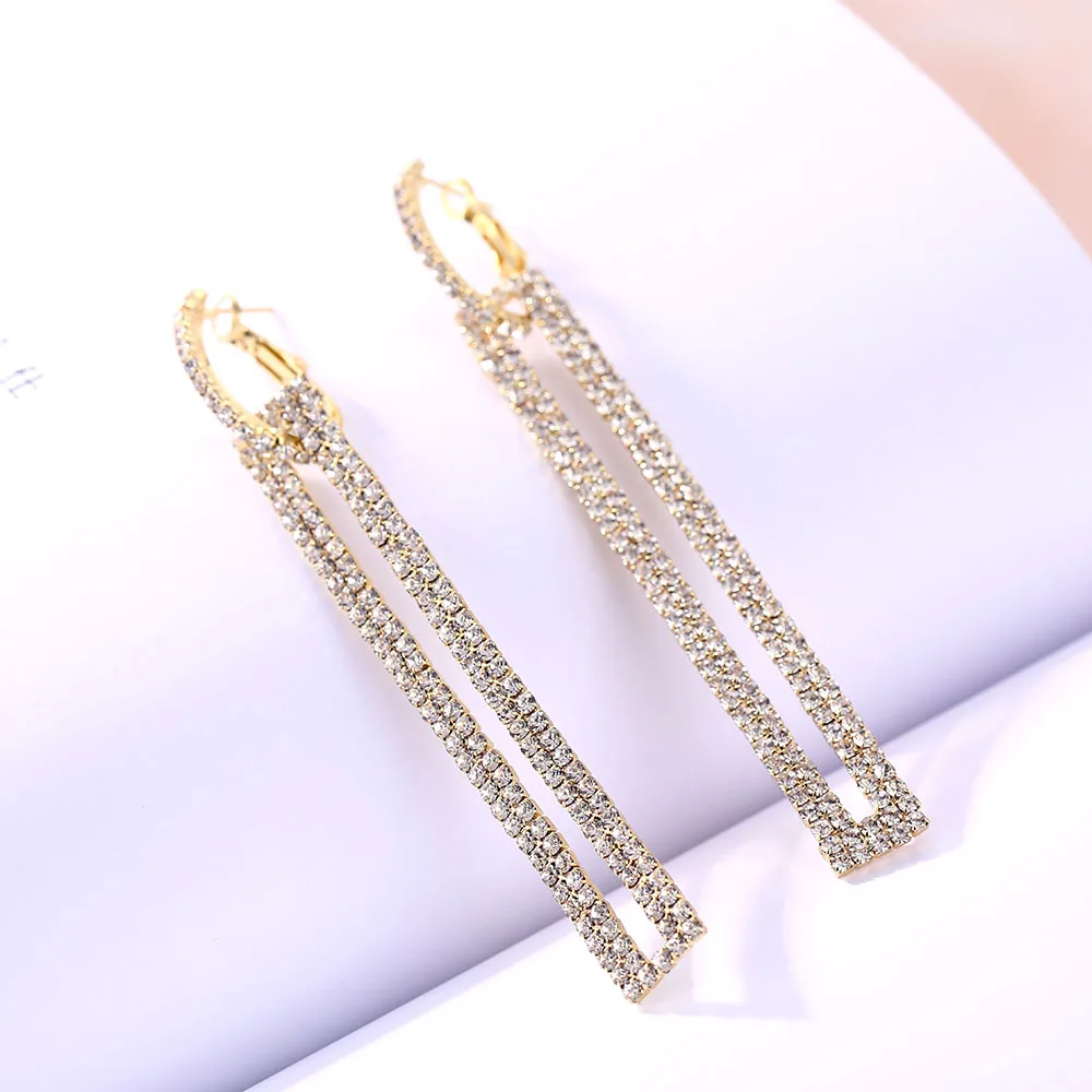 Женские Геометрические серьги-подвески IPARAM золотистые/Серебристые