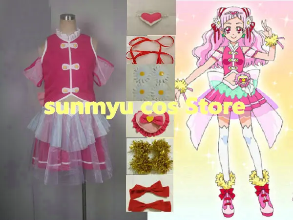 

Hugtto! Красивый костюм для косплея Nono Hana Cure Yell, размер на заказ, Хэллоуин