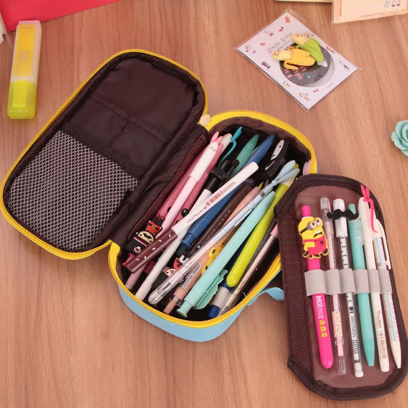 Freeshipping Портативный Карандаш Сумка Конфеты Цвет Большой Холст Канцелярских