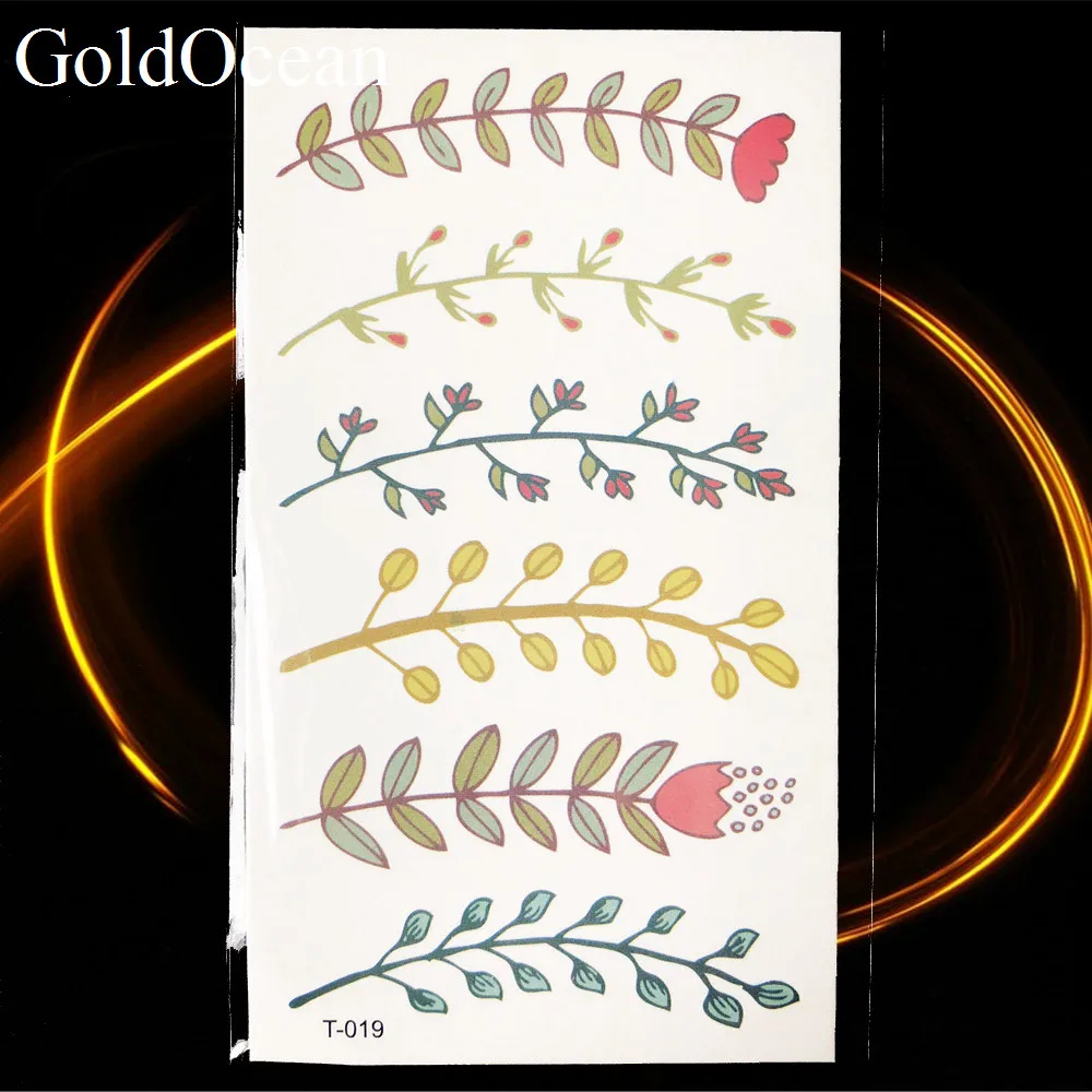Little Plumage Henna Temporary Tattoo Indians Tribal Women Body Hands Art Sticker Black Leaf Tatoo Girl Arm Feather Birds |