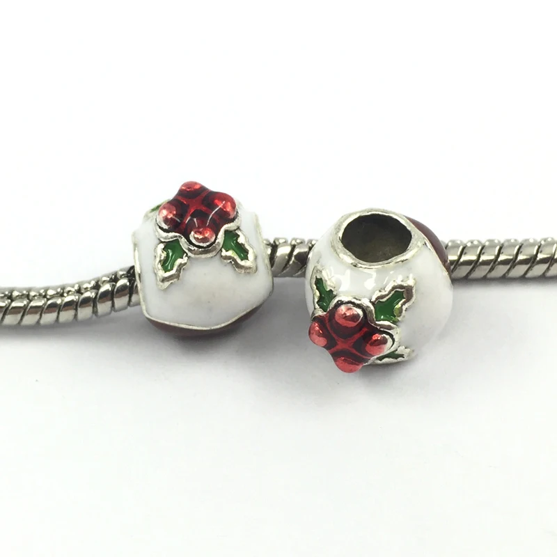 Рождественское платье с изображением рождественского цветка Европейские Бусины