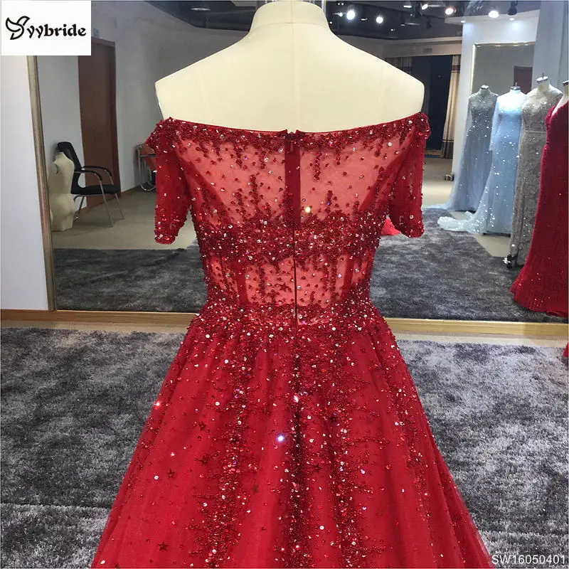 Robe De Soiree красное вино 2020 бисероплетение сексуальные платья с рукавами крылышками