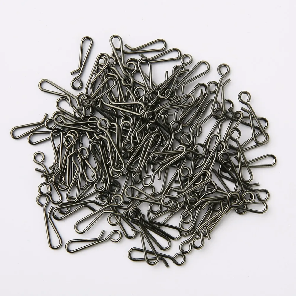 50pcs/box Bearing Lock Rolling Swivel Pin Solid Ring Snap Barrel Tackle Tool Connector Fishing Lure Line Accessories | Спорт и