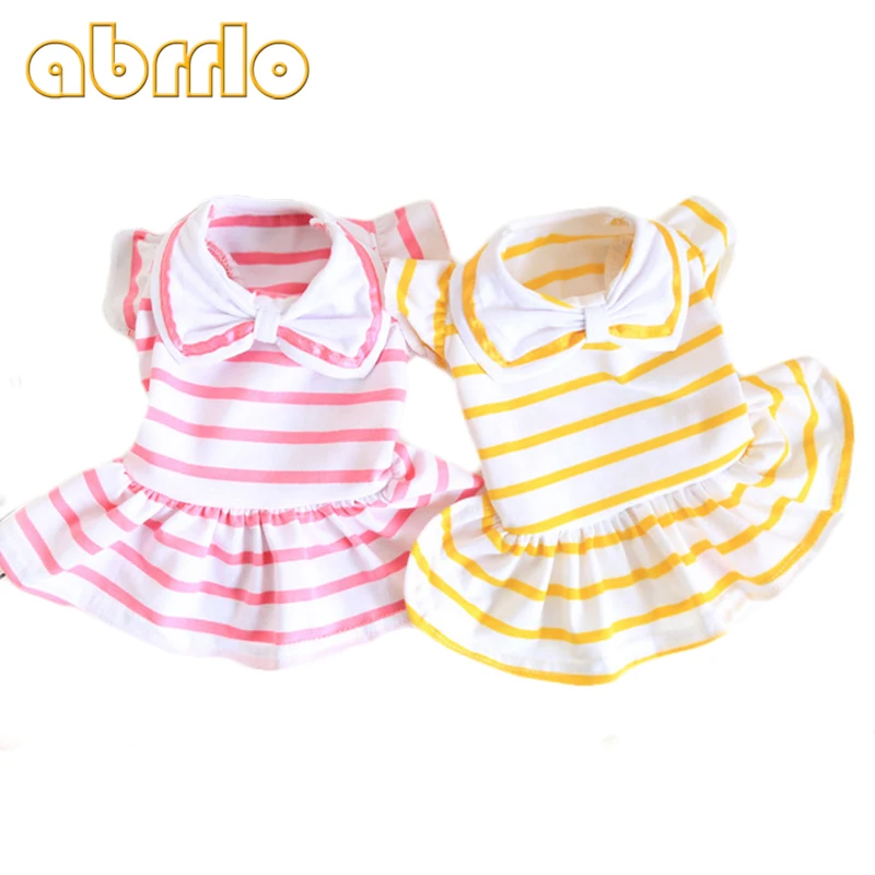 Abrlo/платье для собак одежда полосатый галстук бабочка животных платье щенков