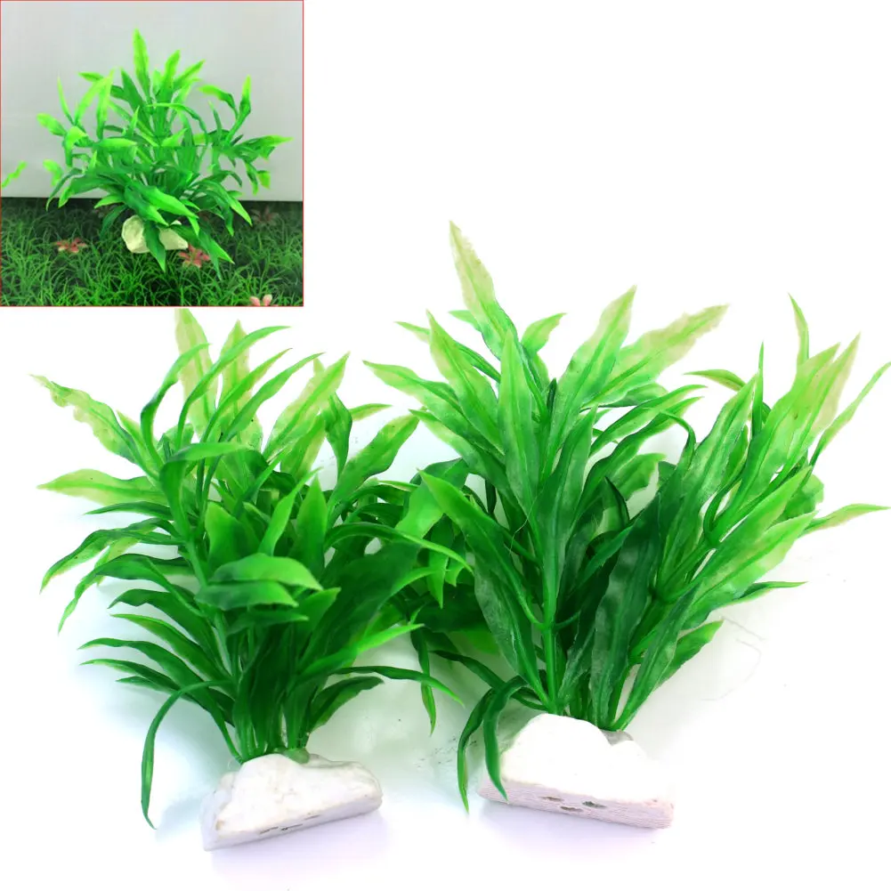 1/2 шт. приманка пластик искуственные водные растения травы сорняков подводный