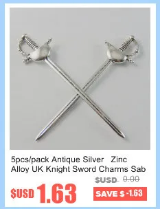 10PCS Vintage Cool Sword Pendants AU37018 Antique Vintage Style Bronze Tone Alloy Cool Arrow Head Pendant Charm Hot sale