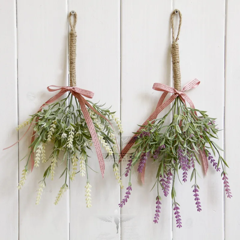 Домашний модный букет из пеньковой веревки искусственный цветов лаванды