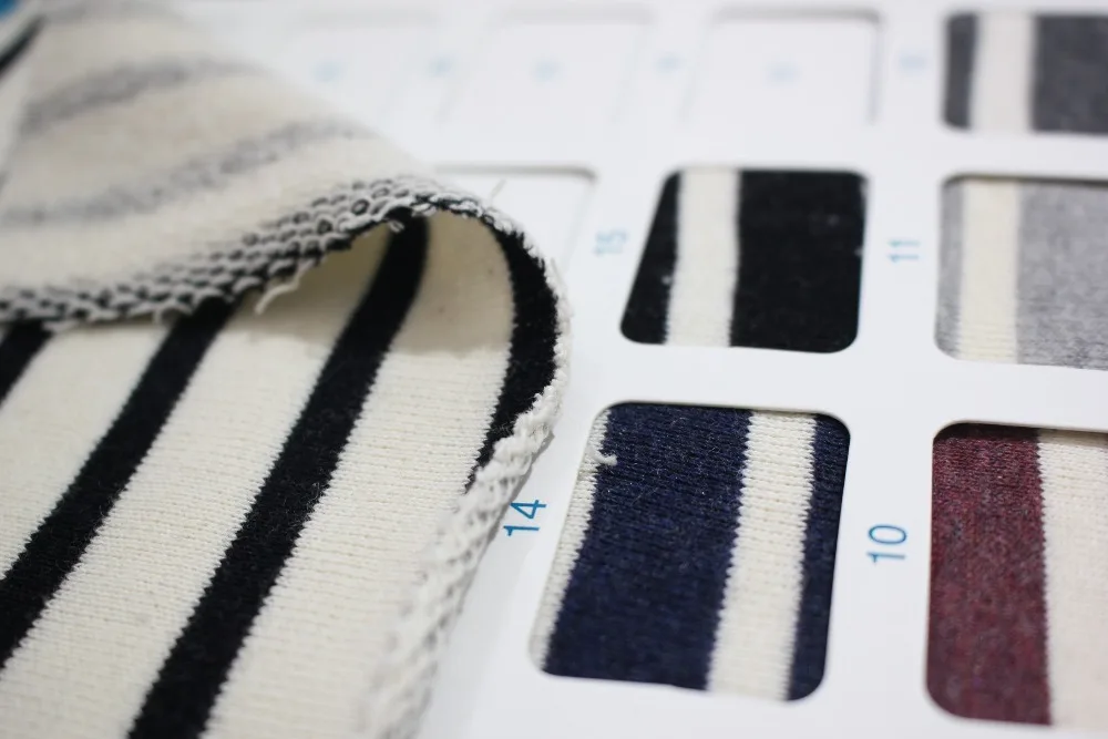 Оптовая продажа с фабрики прямые продажи полосатая трикотажная махровая ткань