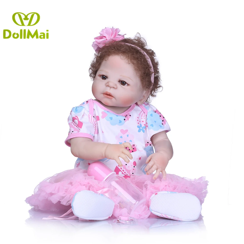 23 дюйма 57 см Bebe Baby Doll Reborn полностью силиконовая игрушка для мальчиков и девочек