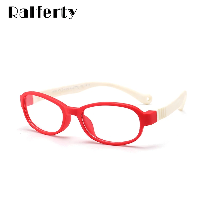 Ralferty Детские TR90 гибкие квадратные очки Небьющиеся дети близорукость рецепт оптические очки оправа очки K8154
