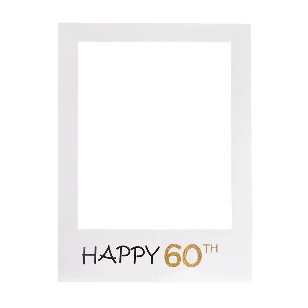 60th Chicinlife Happy 18/30/40/50th бумажная фоторамка реквизит фоторамка юбилей 30 лет украшения для вечеринки в честь Дня рождения Подарочные принадлежности - Цвет: 60th