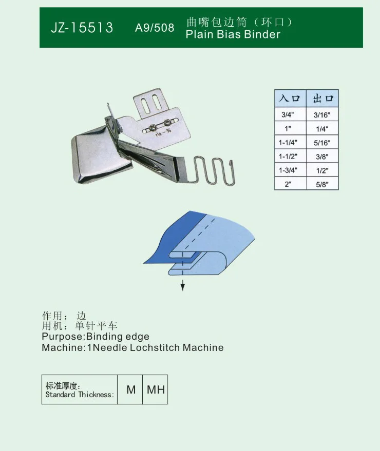 

Roll edge cylinder, A9/508 single needle flat car, curved nozzle, hemming barrel (ring buckle), industrial sewing machine fittin