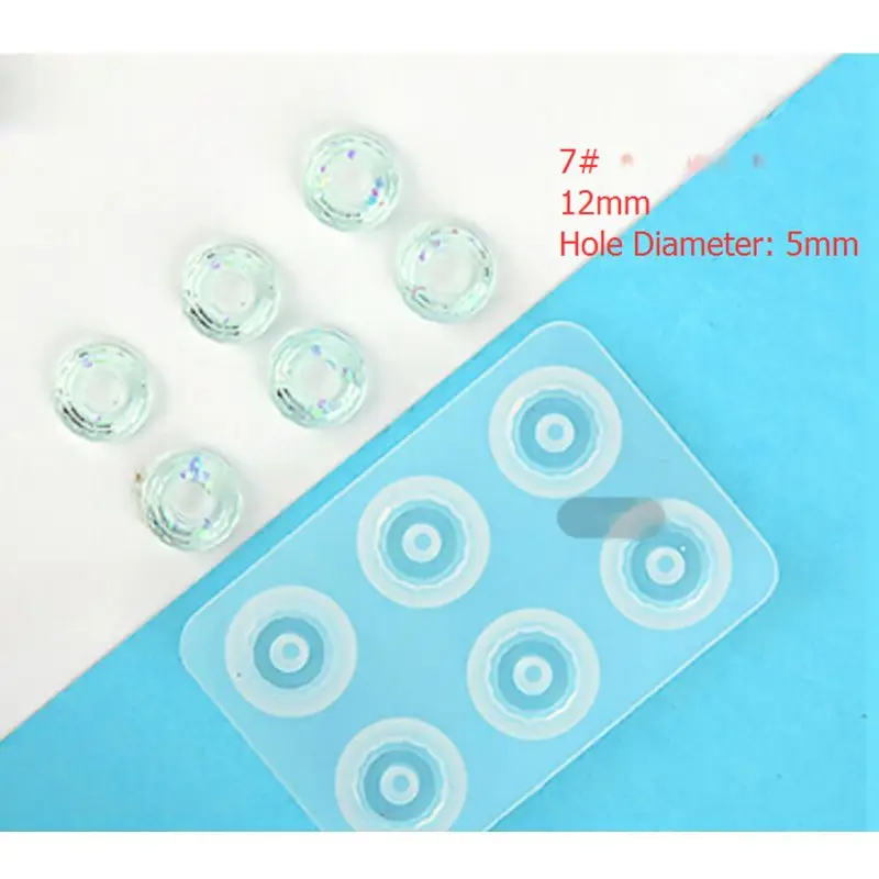 12 шт бисер смолы формы комплект с отверстием для Драгоценный Камень Кабошон